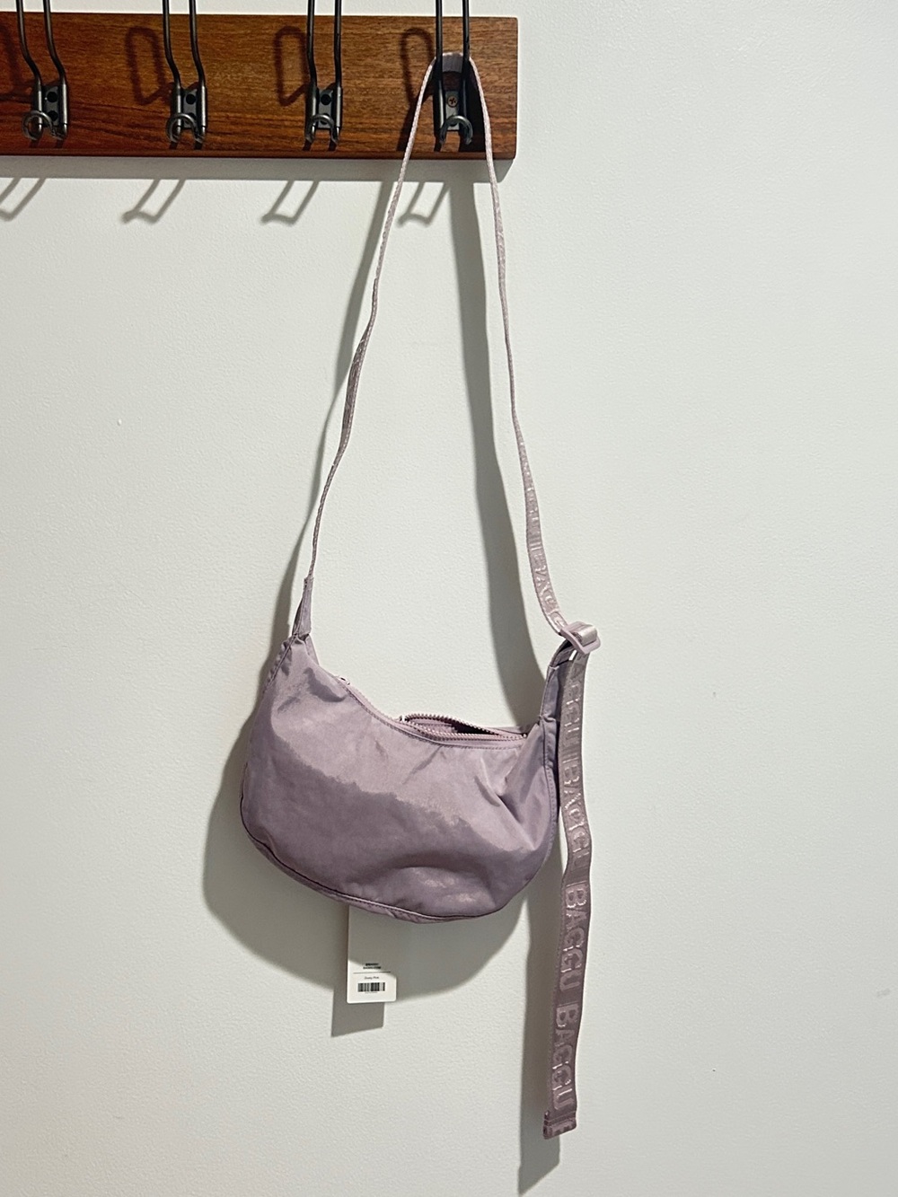 Baggu “Dusty Pink” Small Crescent Shoulder Bag